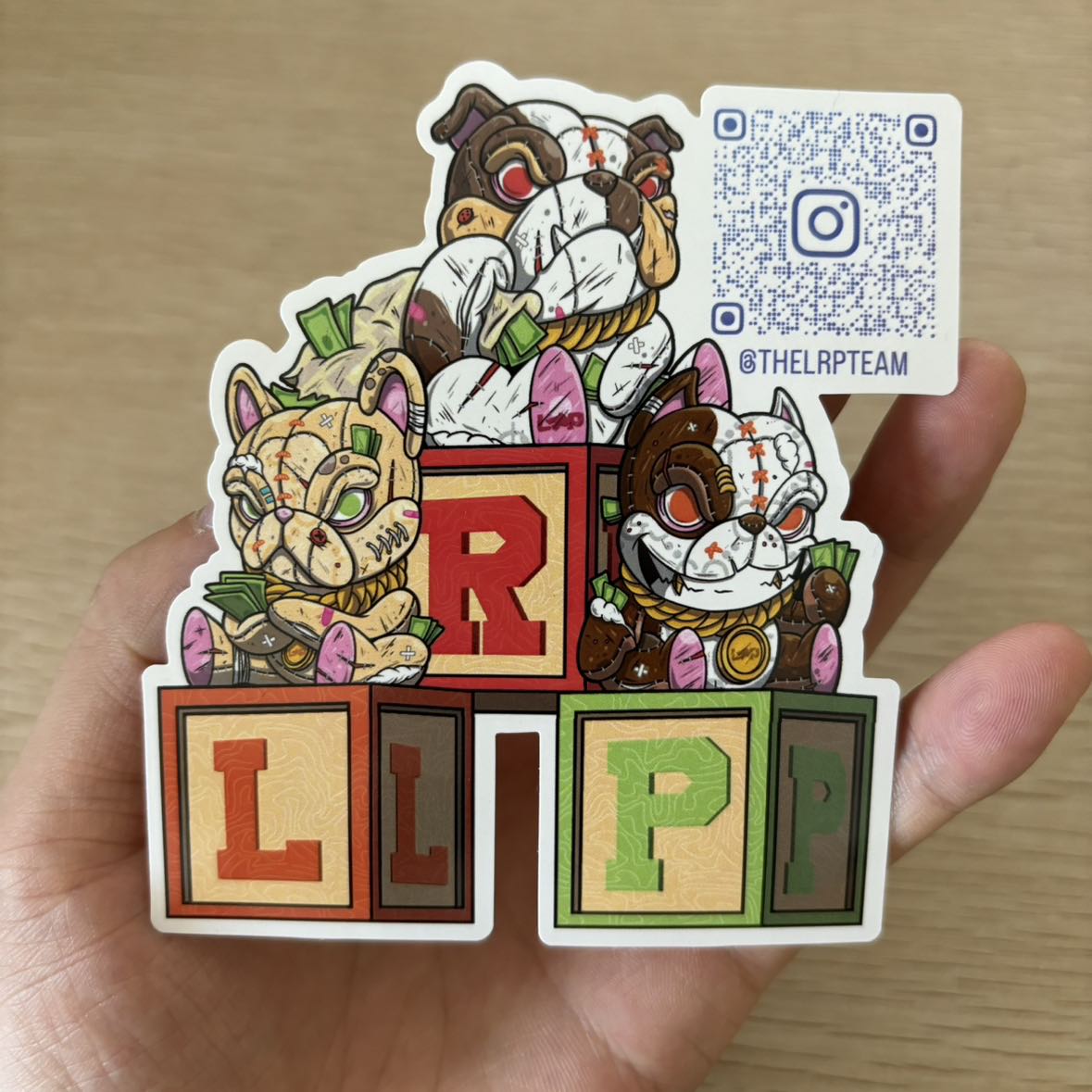 pegatinas cortadas individualmente