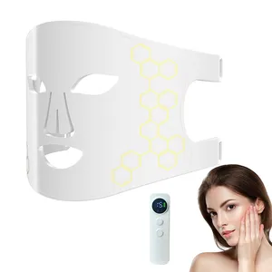 Trend 2023 New Arrival Red Blue PDT Photon 4 Color LED Face Light Therapy Beauty Equipment Silicone Facial LED Face Mask