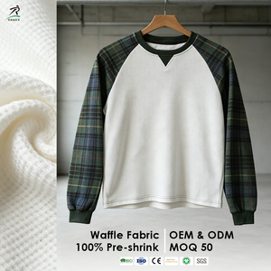 เสื้อยืดแขนยาวผ้าฝ้ายสองชั้นทรงวินเทจสำหรับผู้ชาย ลุคทำสีซีดขอบดิบ พิมพ์ลายกราฟิก รับผลิตแบบ OEM ODM พร้อมสกรีนโลโก้ สไตล์สตรีทแวร์ - Product Image 1
