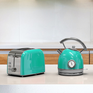 Cafetière rétro <span class=keywords><strong>rouge</strong></span> <span class=keywords><strong>grille</strong></span>-<span class=keywords><strong>pain</strong></span> 2 tranches petit déjeuner théières électriques bouilloires avec thermomètre <span class=keywords><strong>grille</strong></span>-<span class=keywords><strong>pain</strong></span> <span class=keywords><strong>et</strong></span> <span class=keywords><strong>bouilloire</strong></span> ensemble 3 en 1 - Product Image 4