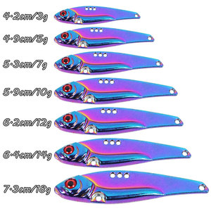3g 5g 7g 10g 12g 14g 18g appâts à manivelle à vibration coulante personnalisés lame de cuillère VIB appât dur leurre métallique de pêche - Product Image 2