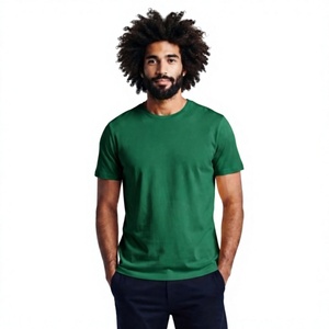 High Quality 100% Cotton Regular Fit Short Sleeve O-Neck <b>T</b>-<b>Shirt</b> Digital Printing Blank Design Front Logo Option for <b>Men</b> - Product Image 1
