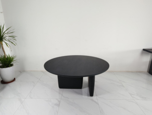 Personnalisation commerciale 1.35 1.5m Table à manger ronde en bois massif pour Dubaï - Product Image 6