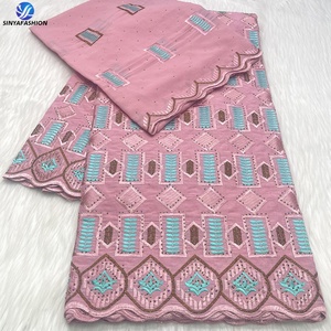 Sinya Offre Spéciale Suisse Coton Voile et Écharpe Dentelle en Suisse 100% Coton Voile Dentelle Robe pour la Fête de Mariage - Product Image 5