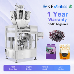 Máquina de Envasado Automática Rotativa Doypack de Fabricación China, Máquina de Envasado al Vacío para Bolsas de Plástico de Arroz - Product Image 1