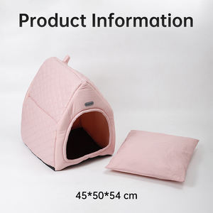 नई लक्जरी क्लासिक प्लेड मोंगोलिया टेंट पालतू बिल्ली सभी सीज़न छोटे कुत्ते बिस्तर चटाई घर के आकार के फोल्डेबल कार्टन पैक - Product Image 2