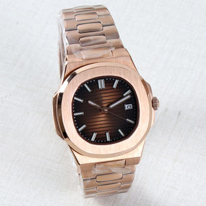 Montre automatique avec logo personnalisé 40MM, mouvement NH35, montre mécanique en or rose, montres pour hommes, bracelet de luxe, cadran NH35, étanche 3 bars - Product Image 2