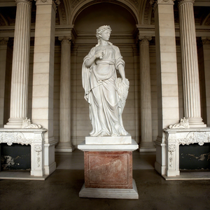 Décoration de jardin, œuvre d'art sculptée à la main personnalisée, design classique moderne, grande sculpture de dieu de la fleur en pierre - Product Image 3