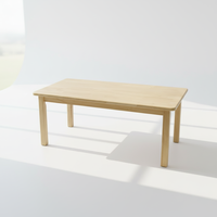 Muebles Montessori de Madera Maciza, Mesa Rectangular para Niños, Juego de Muebles Infantiles, Duraderos y Resistentes