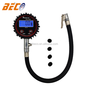 Manometro Digitale BECO CARINA con Valvola di Rilascio Aria e Pulsante di Sgancio Rapido in Gomma, Range 0-100 PSI per Auto e Bici - Product Image 6