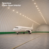 Hangar gonflable à grande portée résistant aux intempéries pour le stationnement, la réparation et l'entretien des avions
