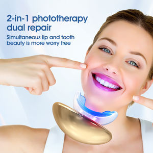 Kit Pemutih Gigi LED dengan Terapi Cahaya Inframerah + Merah Biru, Perangkat Perawatan Elektrik Bibir Penuh, Silikon 2in1 Gel Pemutih - Product Image 2