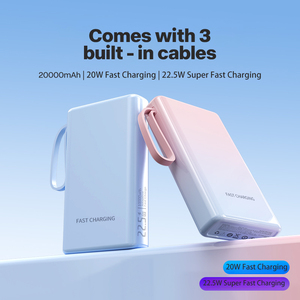 Banque d'énergie de charge à grande vitesse portable 20000mAh Source d'affichage numérique 22.5W avec dégradé de couleurs en matériau PVC durable - Product Image 3