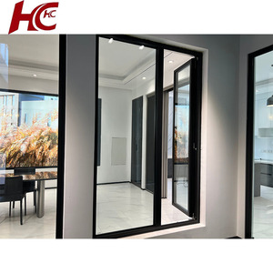 Grand cadre moderne personnalisé en aluminium pour l'extérieur des baies vitrées fixes et des fenêtres en arc avec balançoire Style ouvert Matériau en alliage durable - Product Image 2