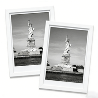 Cadre photo rectangulaire 5x7 en verre incassable, bord fin, collection Streamline, à poser ou à accrocher au mur, vente chaude