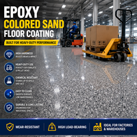 Système de revêtement de sol en terrazzo époxy de couleur personnalisée pour bâtiments commerciaux