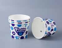 12oz 18oz 20oz Fruit Papieren Schaal Fruit Papieren Bakje met gaten voor Blauwe Bessen