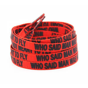 Yrunfeety 플랫 OEM 신발 레이스 100-180CM 사용자 정의 로고 NK 신발 끈에 대 한 인쇄 신발 끈 8MM 운동화 Shoestrings - Product Image 5