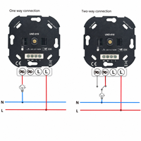 Lampes LED à options personnalisables 1-160W avec variateur d'intensité, interrupteurs rotatifs marche/arrêt à coupure de phase descendante pour LED