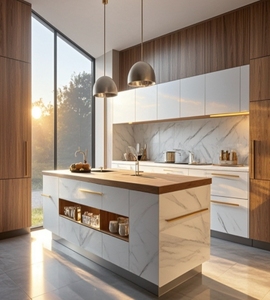Muebles de Cocina Modulares de Madera Modernos de Alta Calidad con Diseño Personalizado - Product Image 3