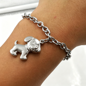Pulsera de Acero Inoxidable con Diseño de <span class=keywords><strong>Oso</strong></span> para Mujer, Joyería de Moda, Regalo, Brazalete, Pulsera con <span class=keywords><strong>Cadena</strong></span> de Animal Lindo - Product Image 2