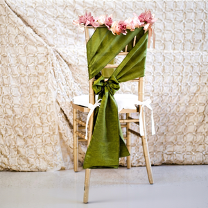 Écharpes de chaise de mariage en satin jetable de haute qualité, couleur personnalisée, tissu uni teint, 13x35cm, pour banquets, maison, hôtel - Product Image 1