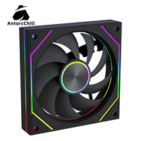 Ventilateur de refroidissement AntarcChill Black 120 mm haute performance PWM silencieux avec roulement hydraulique pour boîtier d'ordinateur, service OEM