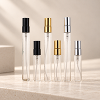 Flacon vaporisateur miniature rechargeable pour échantillon de parfum, 2 ml, 3 ml, 5 ml, 10 ml, en verre transparent avec bouchon à vis