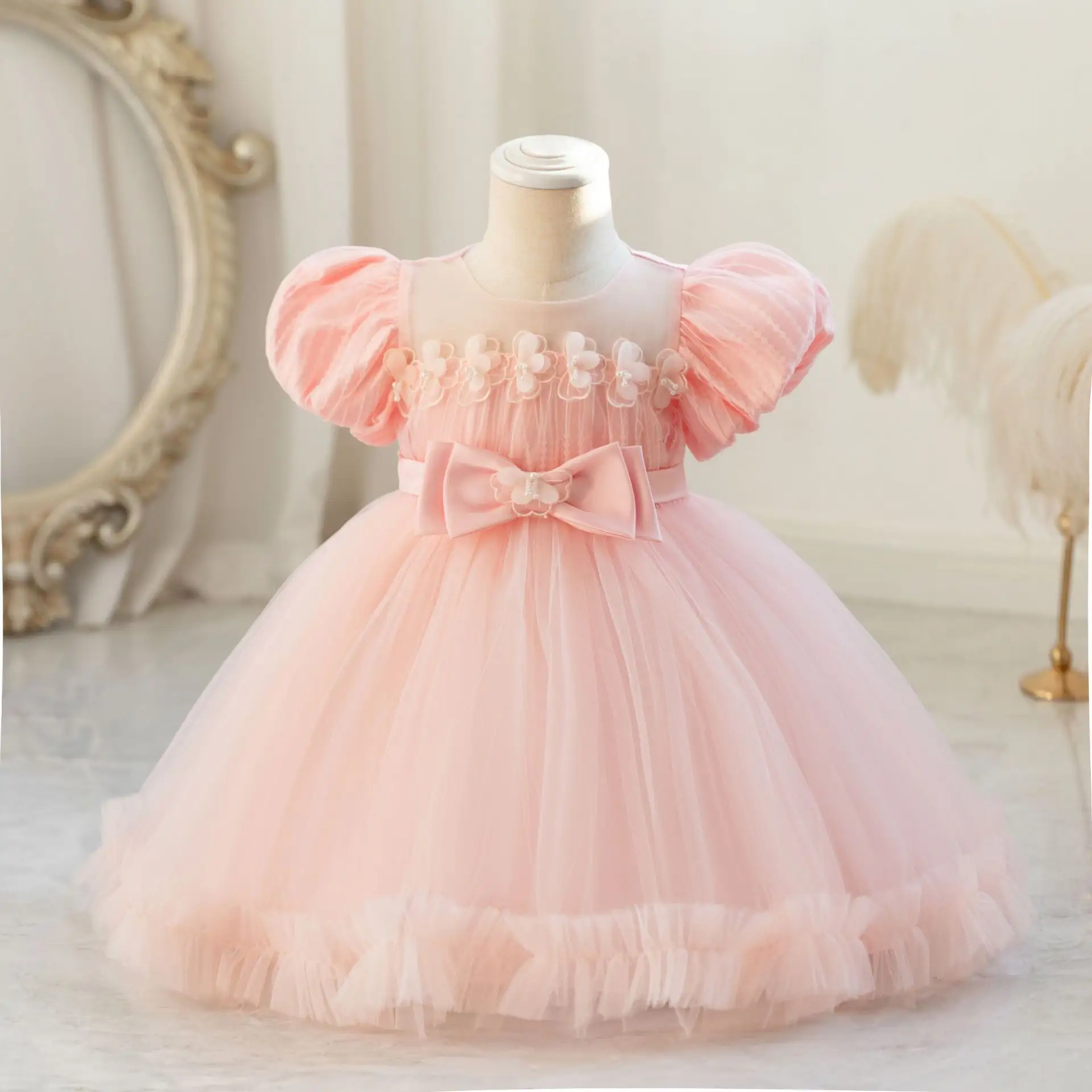 Robe bébé fille Robes enfant pour anniversaire 1 an Fête fille Vêtements bébé Vêtements luxe