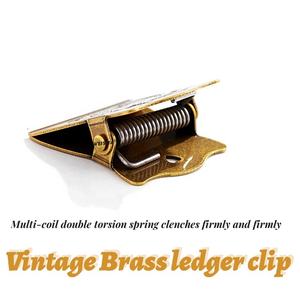 Clip de poche en cuivre pur avec <span class=keywords><strong>logo</strong></span> personnalisé, clip en laiton pour papier <span class=keywords><strong>TN</strong></span>, pour usage au bureau, planche à croquis, classeur, clip en métal pour planche à dessin - Product Image 3