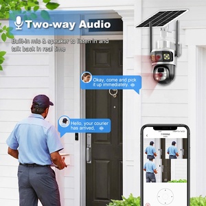 V380 8MP ống kính kép năng lượng mặt trời 4G máy ảnh không dây IP tự động theo dõi An ninh Hệ thống giám sát với hai chiều âm thanh PTZ mạng Máy ảnh - Product Image 4