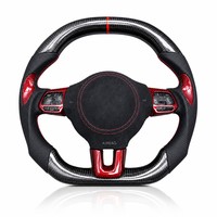 Volant sport personnalisé à 3 branches en fibre de carbone pour l'approvisionnement transfrontalier – Pièces de mise à niveau intérieure pour voiture Magotan