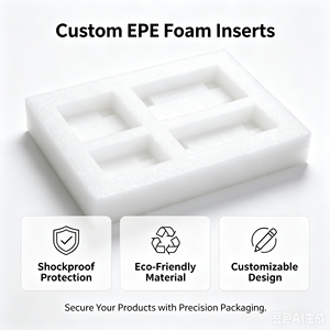 EPE Foam Sheet Custom Cut Packaging <b>Cushioning</b> Material White Grid Design Protective Padding - Product Image 5