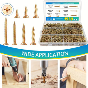 Tapping Screws M3.5 x12-35 1530pcs Metric Wood Screw Set Cross Countersunk Head Stainless Steel - Product Image 2
