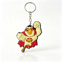 Porte-clés en PVC écologiques personnalisés avec logo, imperméables, flexibles, personnages d'anime, cadeau d'entreprise, impression par transfert thermique
