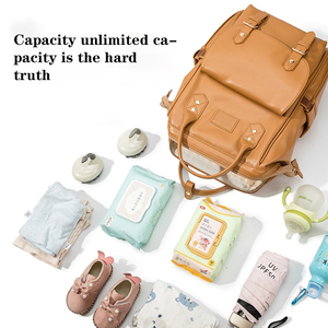 RAYLON personalizado portátil de gran capacidad PU mamá bebé <span class=keywords><strong>mochila</strong></span> pañal bolsa impermeable maternidad viaje bolsa elegante cochecito - Product Image 3