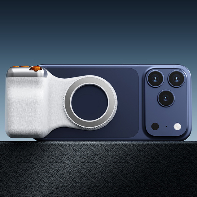 Portable Shutter Holder Magnetic Phone Camera Grip with Shot Assist Wireless Remote Control Shutter for iPhone 17 16 15