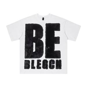 Camiseta de manga corta de estilo Retro para hombre, moda de calle alta con parche de piel bordado resistente, 100% algodón, novedad de verano - Product Image 2