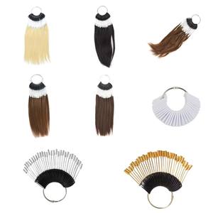 Paleta de extensiones de cabello humano Real 100%, hebras de prueba y anillo, herramientas de salón de muestra de Color para teñir - Product Image 1