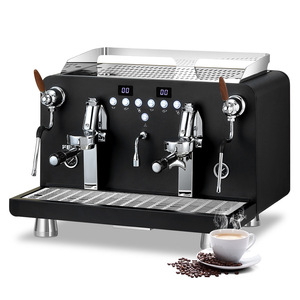 Máquina de Café Espresso Comercial Automática Profesional de Acero Inoxidable con Doble Cabezal para Cafetería y Restaurante - Product Image 1