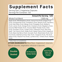 Capsules de complément alimentaire à marque privée OEM, superaliments pour adultes et enfants avec fruits et légumes, fibres alimentaires