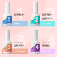 Sistem Cairan Celup IPHF untuk Bubuk Kuku, Aktivator, Top Coat, Base Coat, Set Bubuk Celup, Cairan Celup Rendah Bau