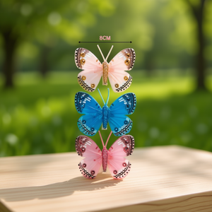 Ilan Mariposa Con Pinza 8Cm Multicolor Fermaglio per Capelli - Product Image 2