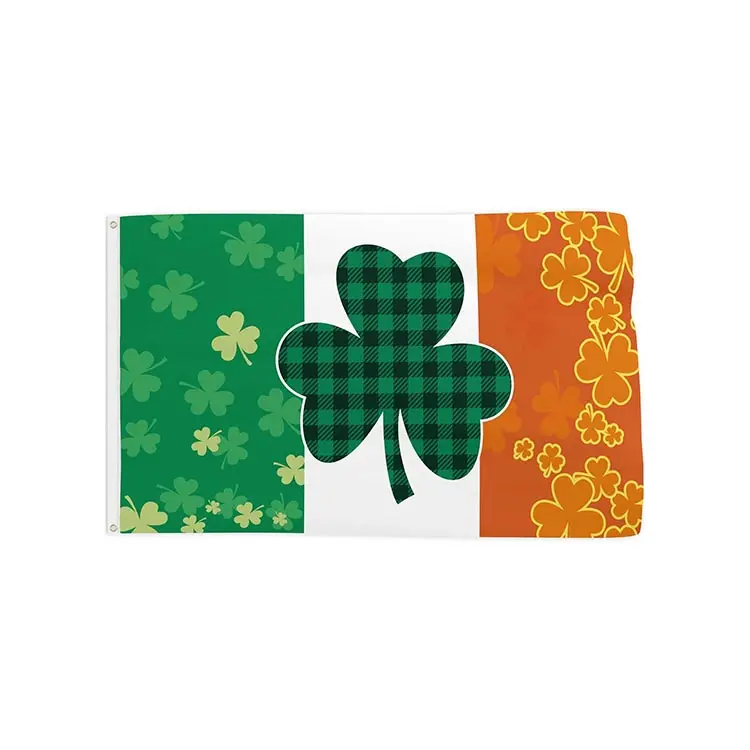 Bandiera in Irlanda personalizzata Shamrock bandiera di giorno di San Patrizio bandiere nazionali Irish per il gioco competitivo della coppa del mondo