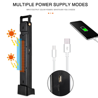 Nouvelle conception de lampe de travail d'urgence portable solaire à charge USB, lumière LED réglable CCT, alimentée par l'énergie solaire