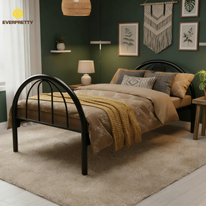 Lit simple en métal et acier moderne pour dortoir, appartement, hôtel, <span class=keywords><strong>auberge</strong></span>, chambre individuelle - Mobilier pour dortoirs scolaires - Product Image 1