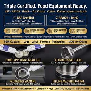 Graisse alimentaire MP de qualité NSF, tube de 113g, NLGI 2, point de fusion 200°C, alternative pour <span class=keywords><strong>machine</strong></span> <span class=keywords><strong>à</strong></span> crème glacée, engrenage de <span class=keywords><strong>machine</strong></span> <span class=keywords><strong>à</strong></span> café, mélangeur alimentaire, REACH, RoHS - Product Image 5