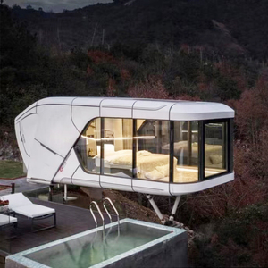 Vintage Caravan Sản Xuất Nhà Cung Cấp Luxury Đúc Sẵn Di Động Capsule Nhà Hiện Đại Cắm Trại Nhà Với Đầy Đủ Thiết Bị Nhà Bếp - Product Image 4