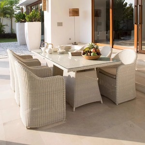 Conjunto de Mesa y Sillas para Exteriores, Balcón, Patio, Jardín, Terraza, Silla de Ratán, Muebles de Ratán para Ocio, Hotel, Salón de Té - Product Image 4