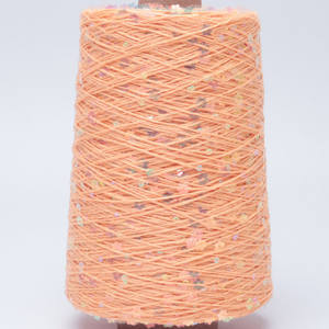 Fil à sequins teinté en pur coton, très vendu à l'international, pour le bricolage, tissage à la main, irisé, en gros et en petit, en pelote - Product Image 2